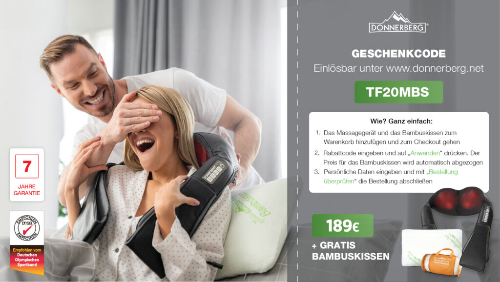 Angebot Gutschein Massagegerät für Schulter, Nacken und Körper Gratis Coupon