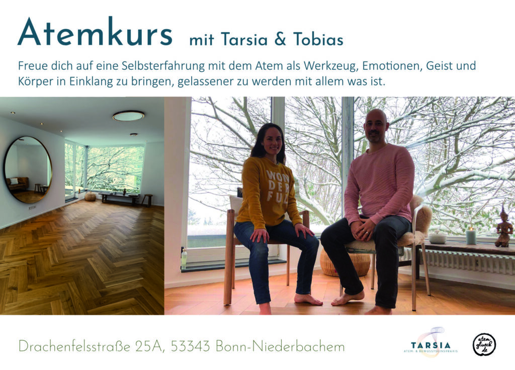 Atemkurs Bonn Wachtberg, Breathwork, Atemtherapie Workshop Juni 2024, Tarsia Tharun und Tobias Fritz